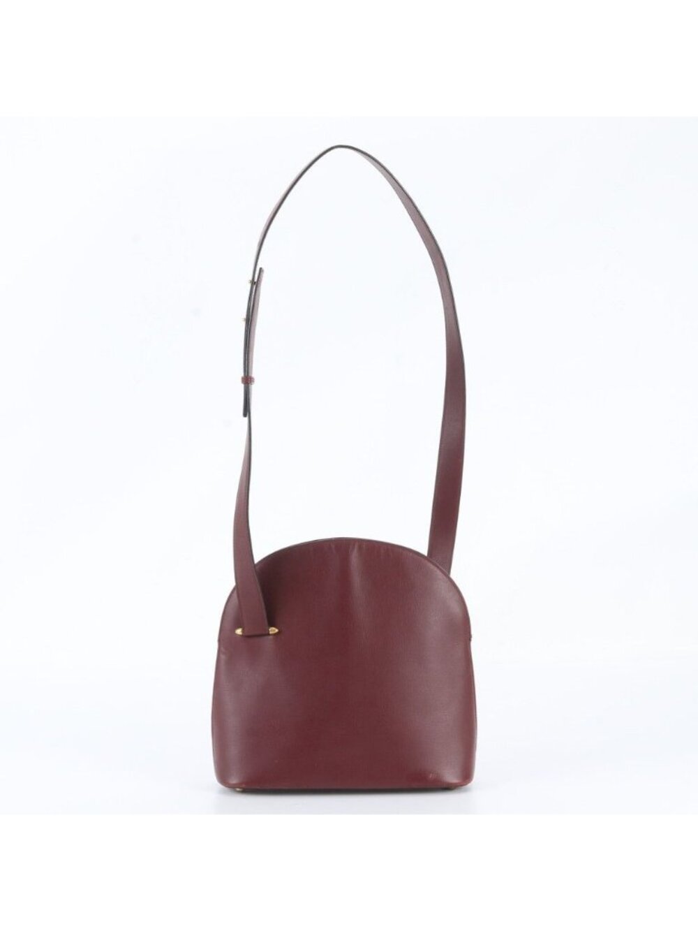 Cartier Must Line Bordeaux Leather Shoulder Bag Crossbody